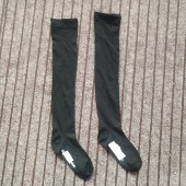 过膝女袜纯棉黑色高筒袜子出口单子不下滑