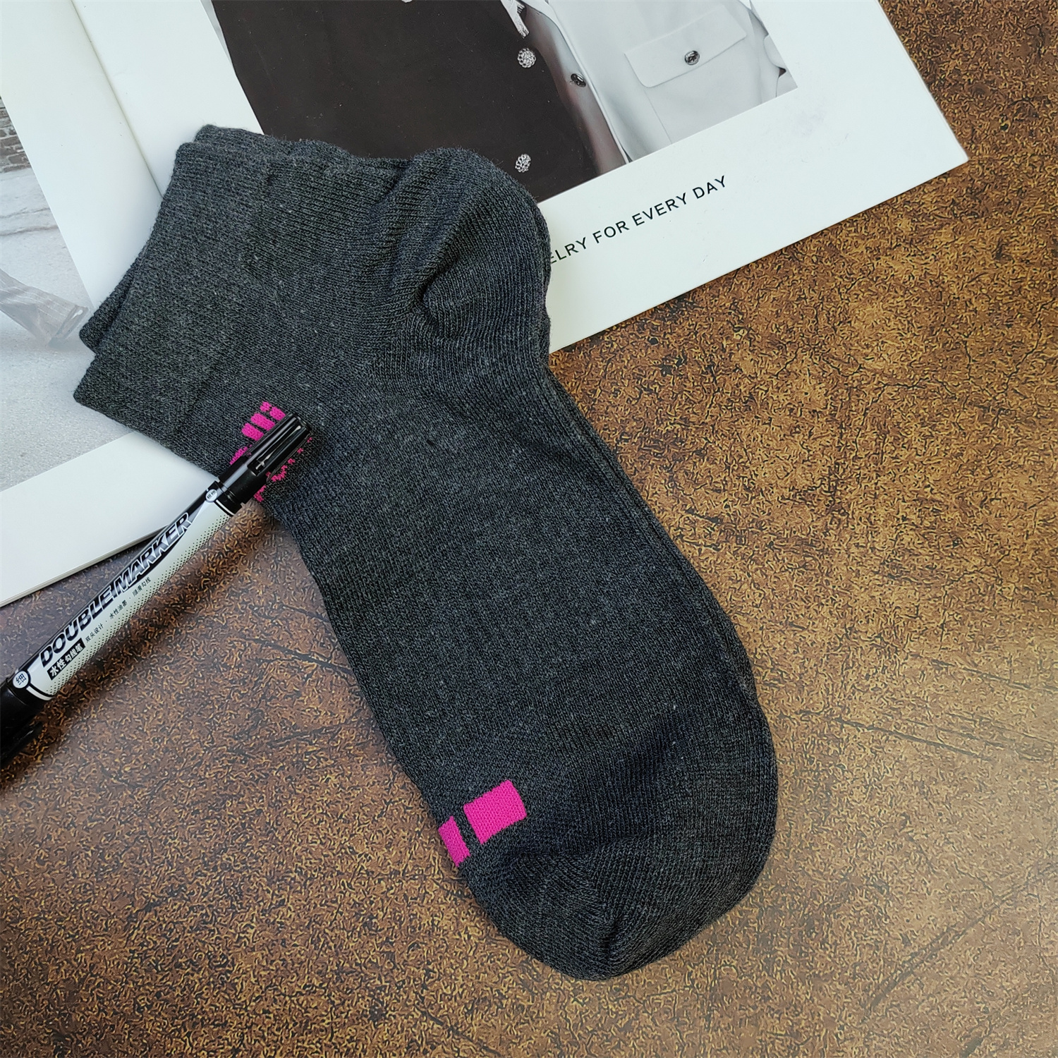 出口外贸无骨运动短袜