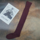 日系JK长袜女纯棉过膝长筒袜女护膝盖袜子酒红色大腿袜长53cm