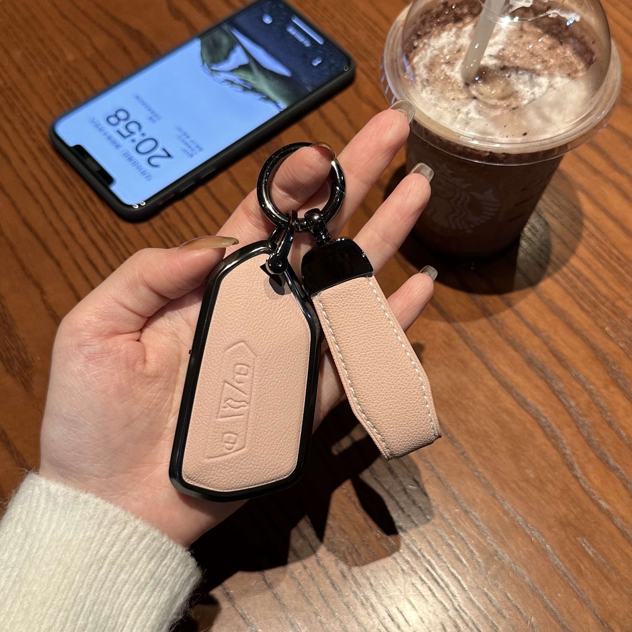 钥匙包牛皮+铝合金DZ-001简约风