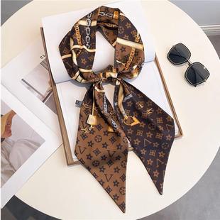 LV&GEDETE 缠包丝巾老花小邮差包配件丝带绑包包手柄保护发带车挂