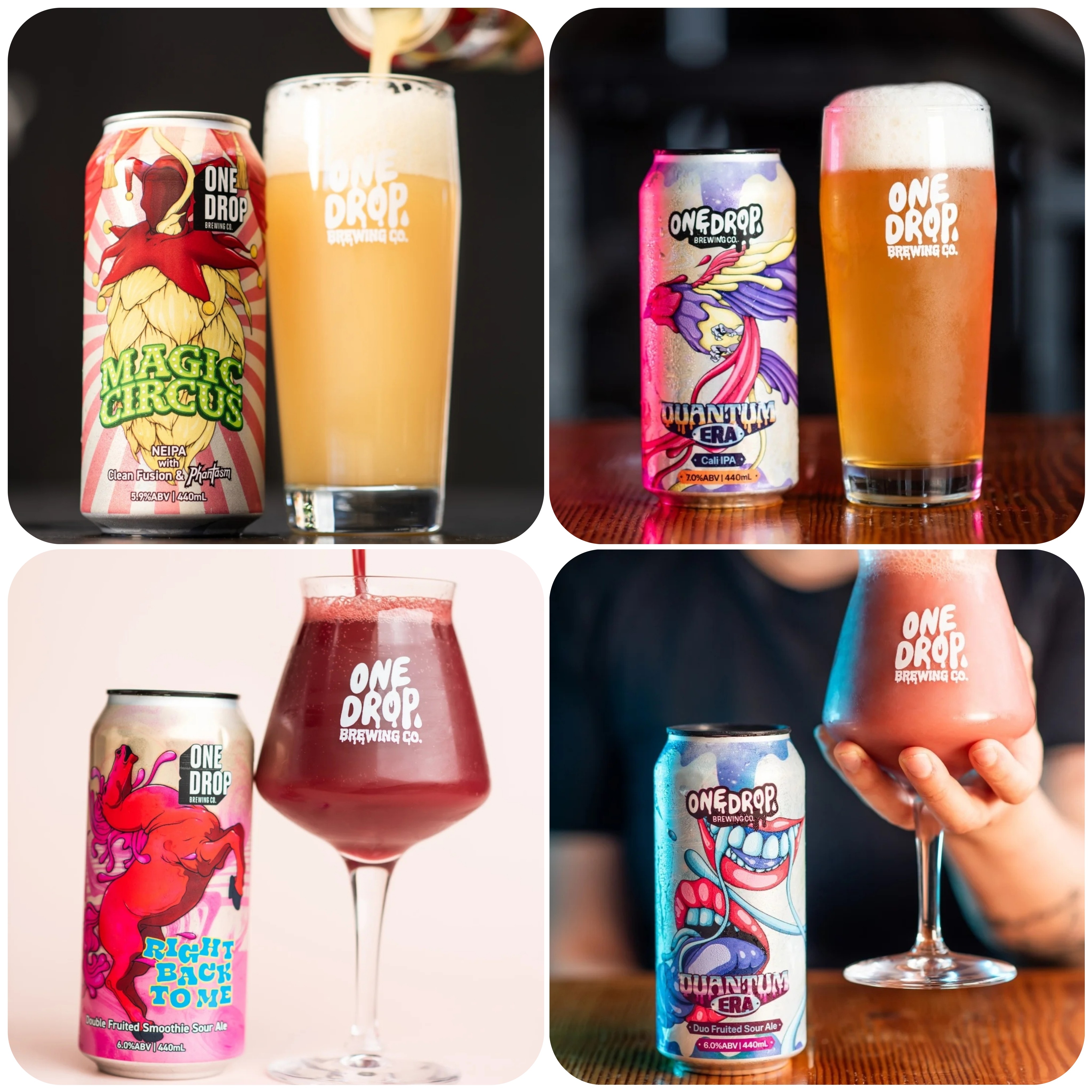 新批次澳洲进口 一滴精酿啤酒 果泥三倍水果酸艾尔IPA女士440ml