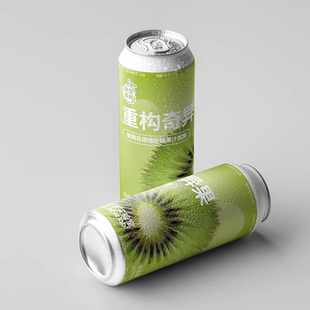 2罐 气泡实验室新品系列重构奇异果西打果酒果啤酒2度500ml大罐装