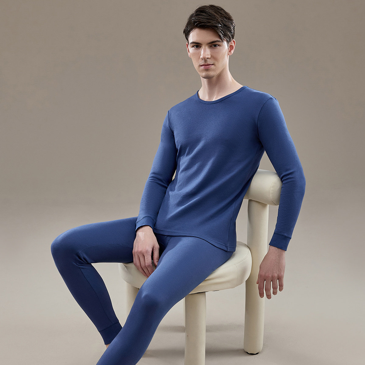 顶瓜瓜100%棉男士保暖内衣套装秋冬全棉中厚纯色简约圆领秋衣秋裤,女士内衣/男士内衣/家居服,保暖套装,淘宝优惠券,粉丝福利购,淘宝优惠卷