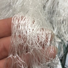 尼龙线粘网沾网绒线网三层沉网浮网 水库捕鱼网尼龙材质挂网扑网