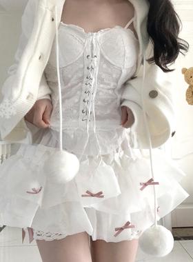 Lolita可爱萌妹萝莉裙撑南瓜裤现货掉落  初恋缎带  沉睡梦境洋装