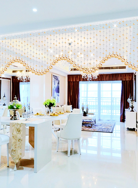 珠帘水晶隔断帘子门帘珠子挂帘客厅玄关轻奢免打孔餐厅卧室卫生间