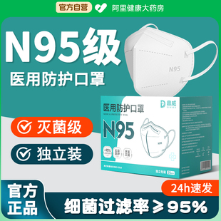一次性医用外科口罩n95级防工业粉尘防尘肺独立包装3d型防晒口罩
