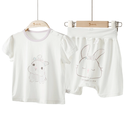 女宝宝短袖短裤套装夏季薄款