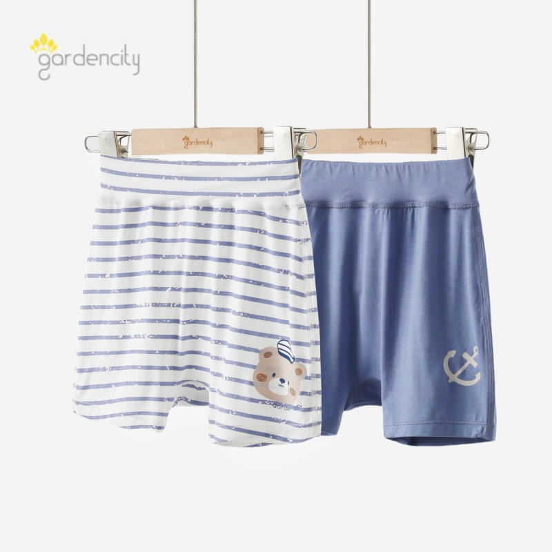 婴儿家居裤夏季薄款零碳莫代尔睡裤男宝宝中腰PP裤短裤夏装五分裤