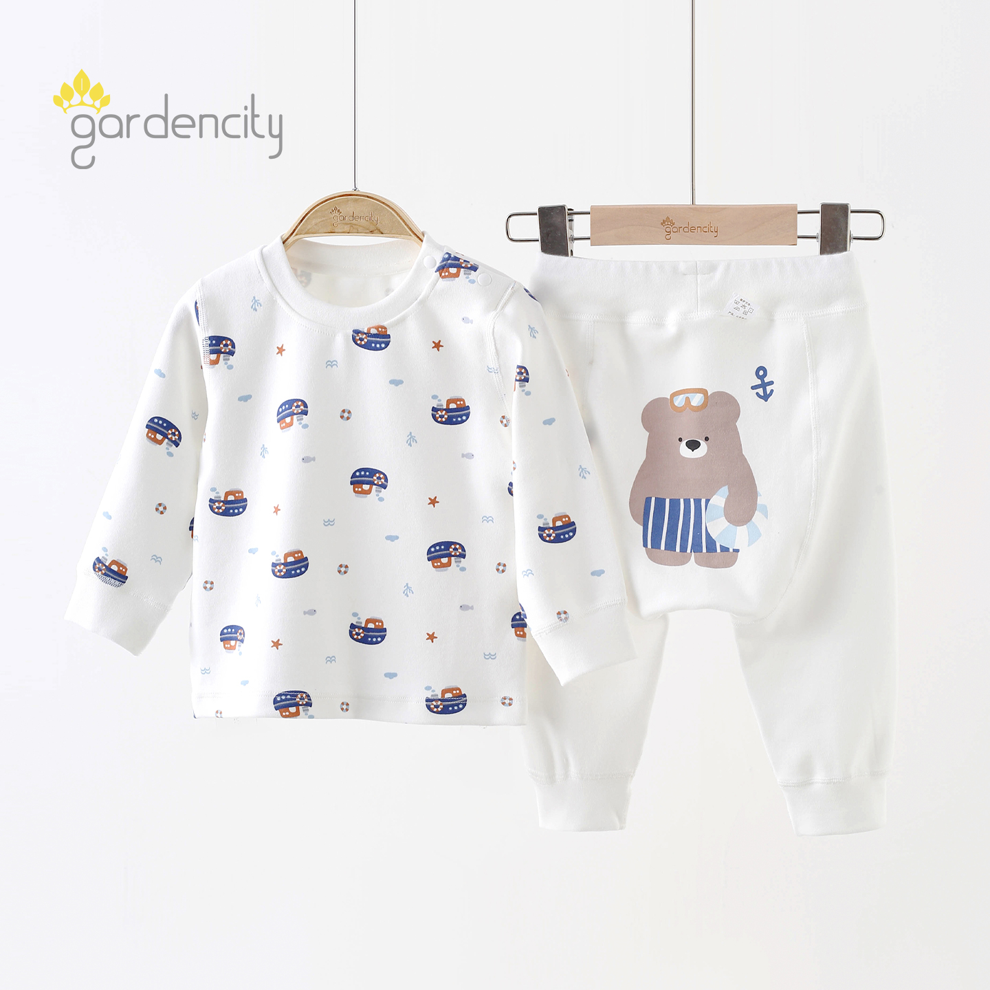 gardencity婴儿秋衣秋裤套装秋冬