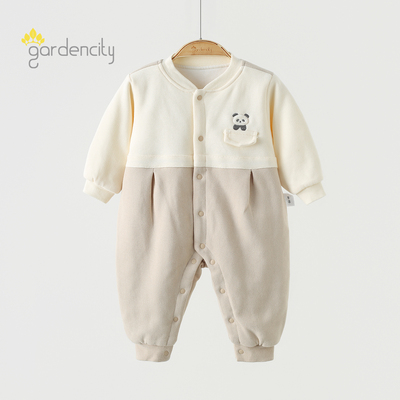 gardencity婴儿夹棉连体衣秋冬季