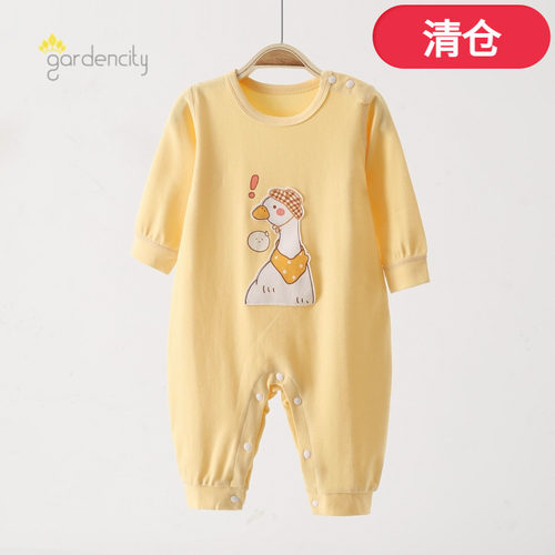宝宝连体衣春秋打底无骨缝