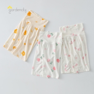 女童小女孩睡裤 婴儿家居裤 兰精莫代尔女宝宝高腰7分裤 薄款 子 夏季