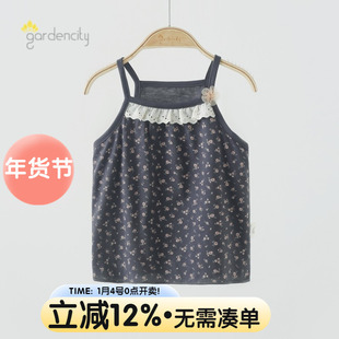 婴儿背心夏季纯棉薄款女宝宝甜美小碎花无袖吊带护肚新生儿小肚兜