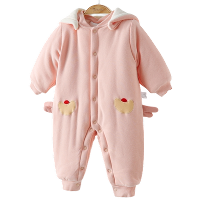 婴儿冬装加厚保暖连体衣宝宝年服