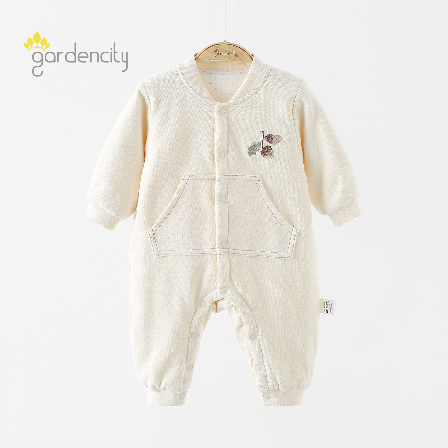 gardencity婴儿连体衣夹棉保暖