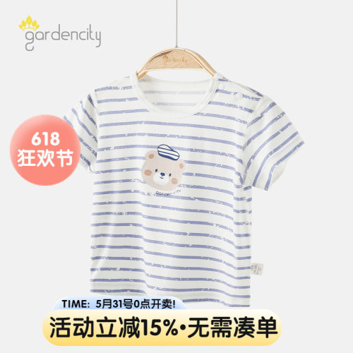 圆领短袖上衣宝宝夏装莫代尔t桖