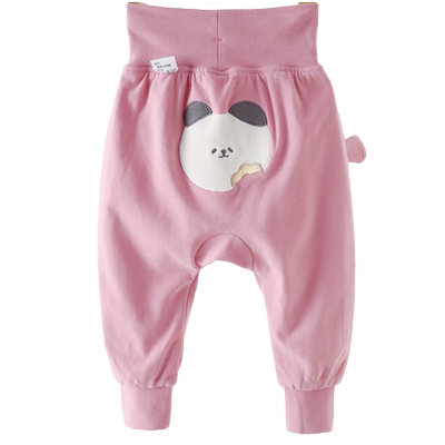 宝宝裤子秋纯棉双层高腰护肚大PP