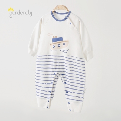 婴儿连体衣秋冬季哈衣睡衣