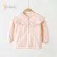 婴儿家居服上衣秋冬季 60g恒温棉保暖夹棉女宝宝甜美花边薄棉外套