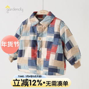 婴儿羽绒服外套冬装宝宝时尚衬衫领轻薄白鸭绒儿童保暖上衣服外穿