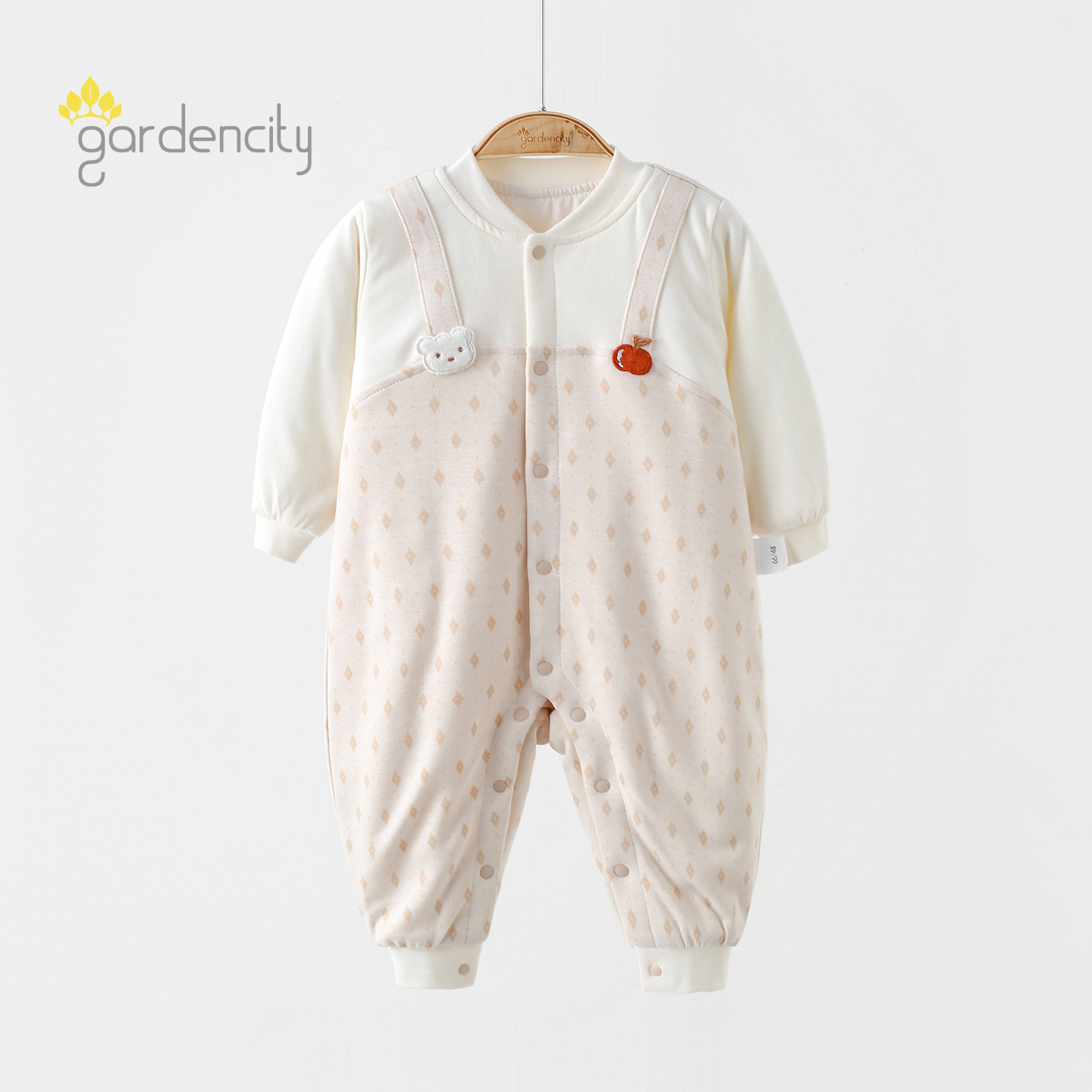 gardencity婴儿连体衣秋冬季夹棉