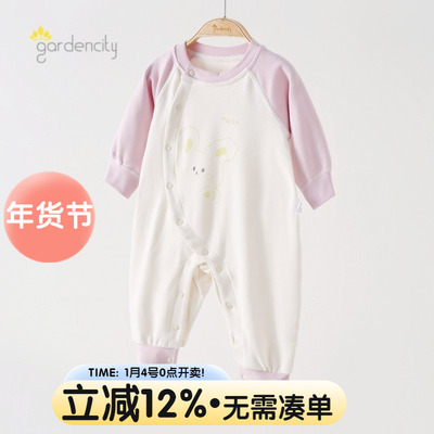 婴儿连体衣秋冬季长袖哈衣