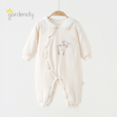 gardencity女宝宝连体衣秋冬夹棉