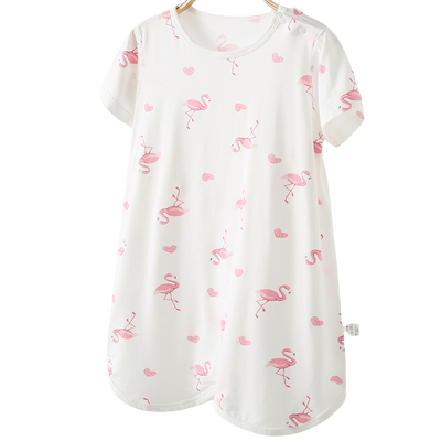 女宝宝短袖睡裙夏季薄款莫代尔