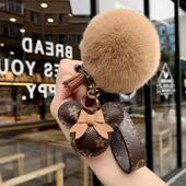 LV&GEDETE 法斗老花米奇米妮汽车钥匙扣女可爱钥匙链挂件包包挂饰