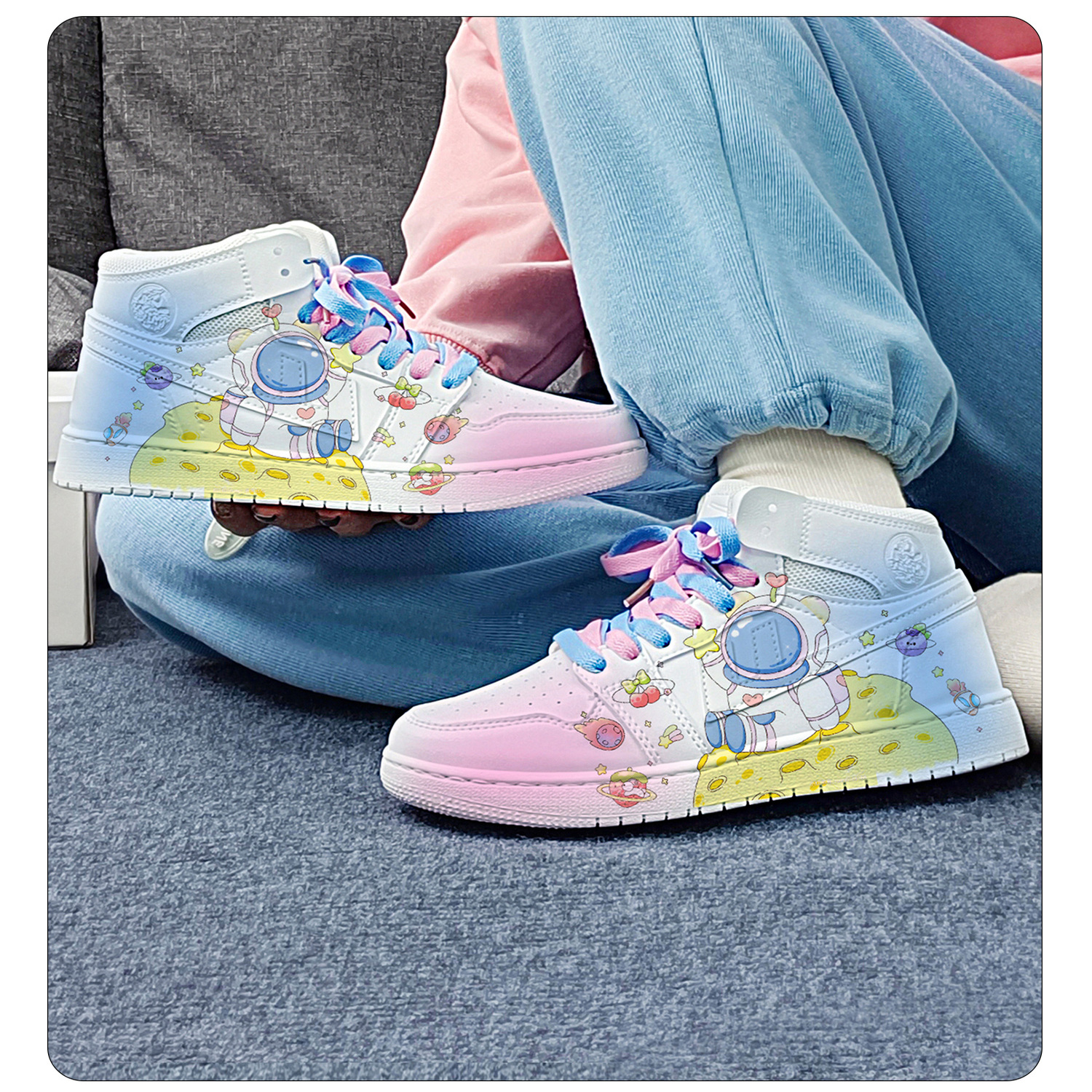 回力正版宇航员系带鞋校园百搭男女鞋幼儿园定制板鞋爆改小白鞋女