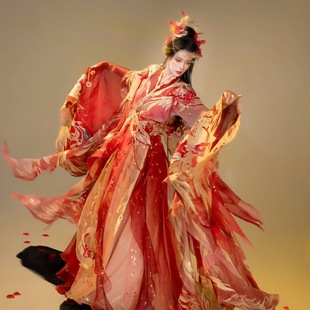 新款原创【凤引昭华】改良南北朝重工刺绣汉婚元素新年战袍全套