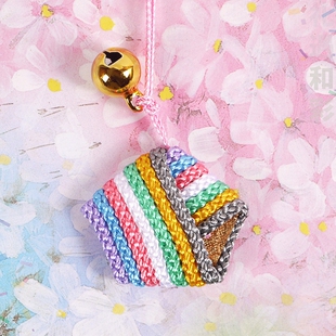 日本御守卡包挂件汽车配饰心愿成就祈福幸运编织五角星形粉色深浅