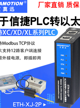 适用信捷XC/XD等系列PLC RS232串口转以太网tcp扩展模块ETH-XJ-2P