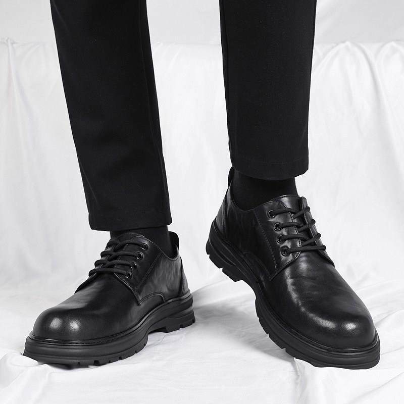 皮鞋男2025新款透气潮流百搭英伦商务正装厚底真皮新郎结婚潮鞋,流行男鞋,休闲皮鞋,淘宝优惠券,粉丝福利购,淘宝优惠卷