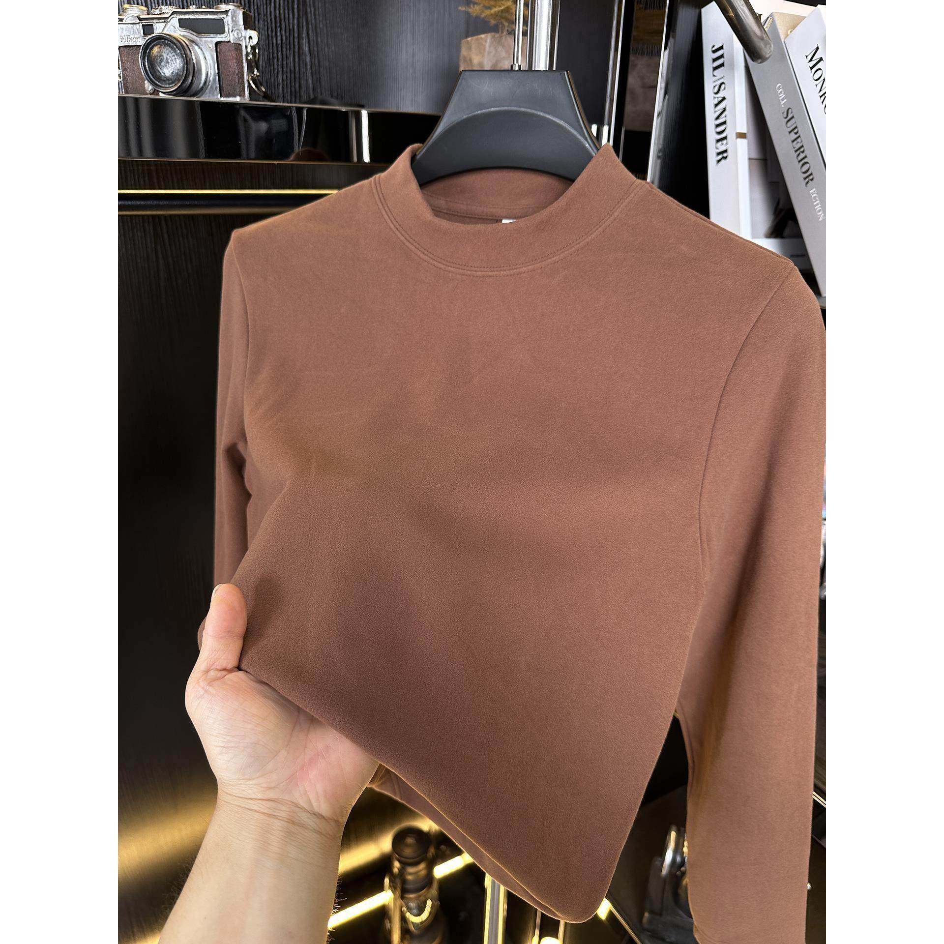 Mostarsea~双面德绒纯色打底衫男士秋冬季保暖内搭半高领修身卫衣,男装,大码上装,淘宝优惠券,粉丝福利购,淘宝优惠卷