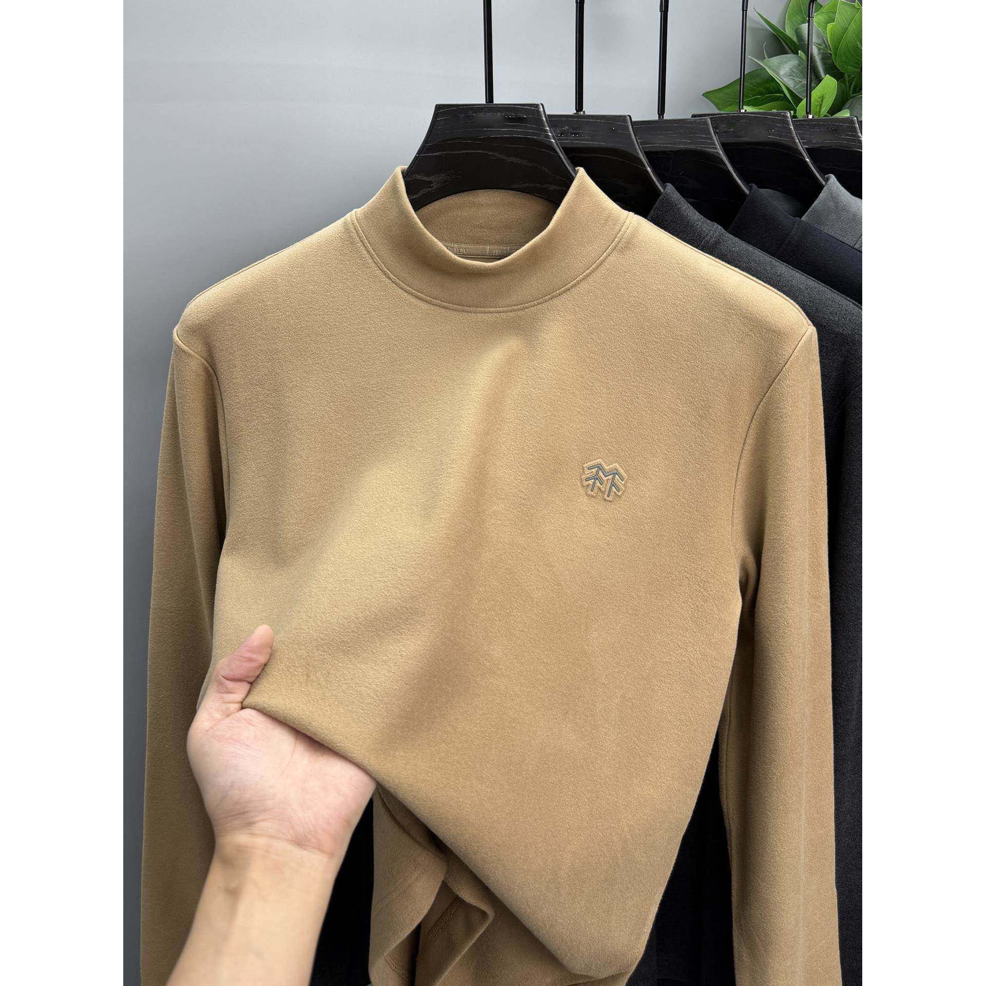 Mostarsea~德绒半高领时尚打底衫男秋冬双面磨毛卫衣保暖长袖体恤,男装,大码上装,淘宝优惠券,粉丝福利购,淘宝优惠卷