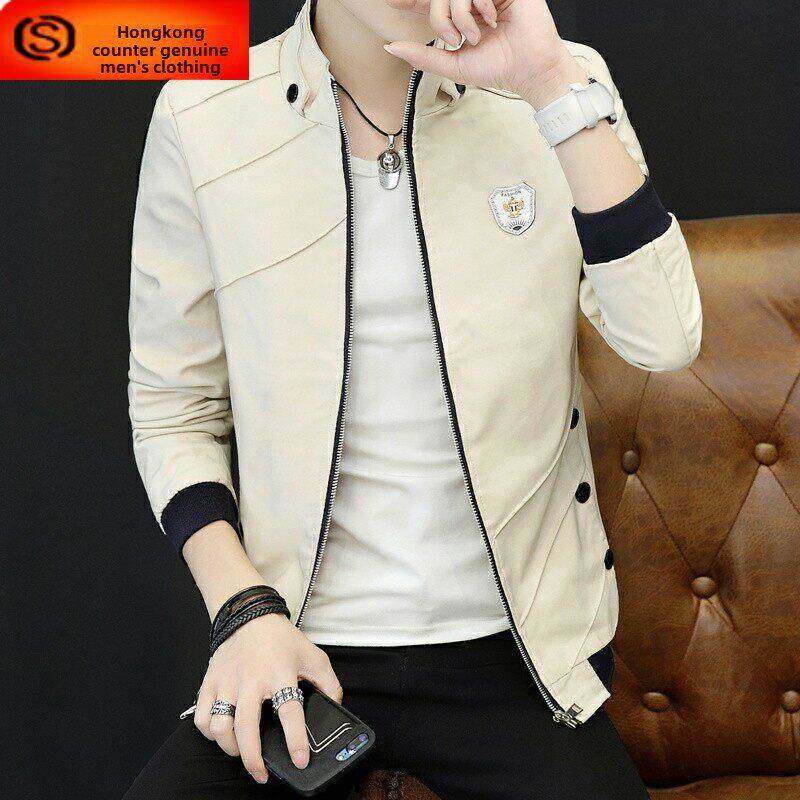 夹克男简约2025新款春秋冬季高端休闲立领高级感潮牌运动男士外套