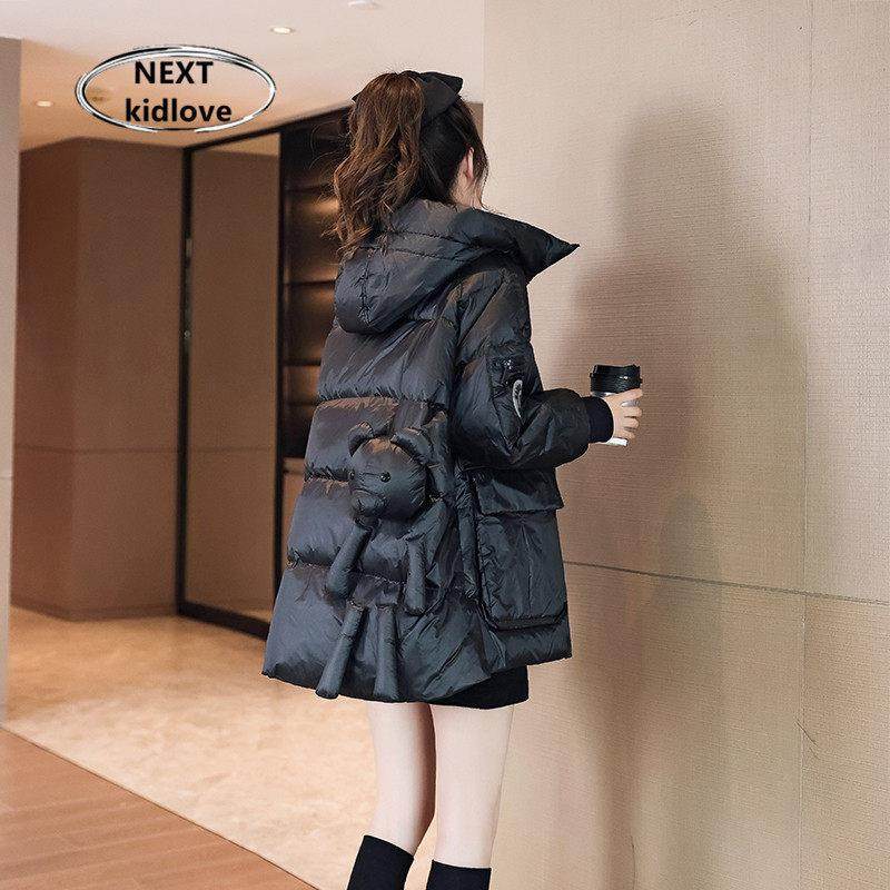 香港冬季新款连帽小熊白鸭绒羽绒服女加厚保暖设计感亮面时尚外套,女装/女士精品,羽绒服,淘宝优惠券,粉丝福利购,淘宝优惠卷