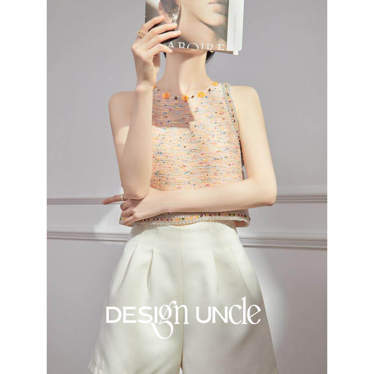 背心女外穿绝美高级感多巴胺泰式独特别致精致无袖挂脖上衣