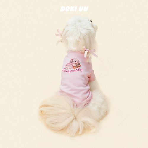 dokiuu 人宠同款原创印花马尔济斯比熊博美狗狗猫猫同款T恤