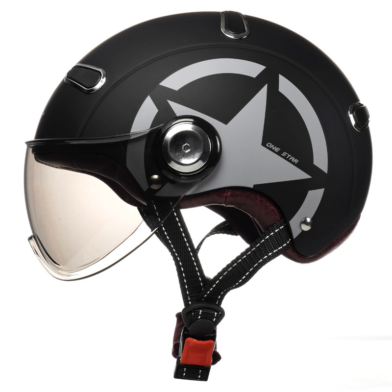 永恒头盔摩托车头盔男女四季半盔电动机车安全帽时尚防晒夏季368