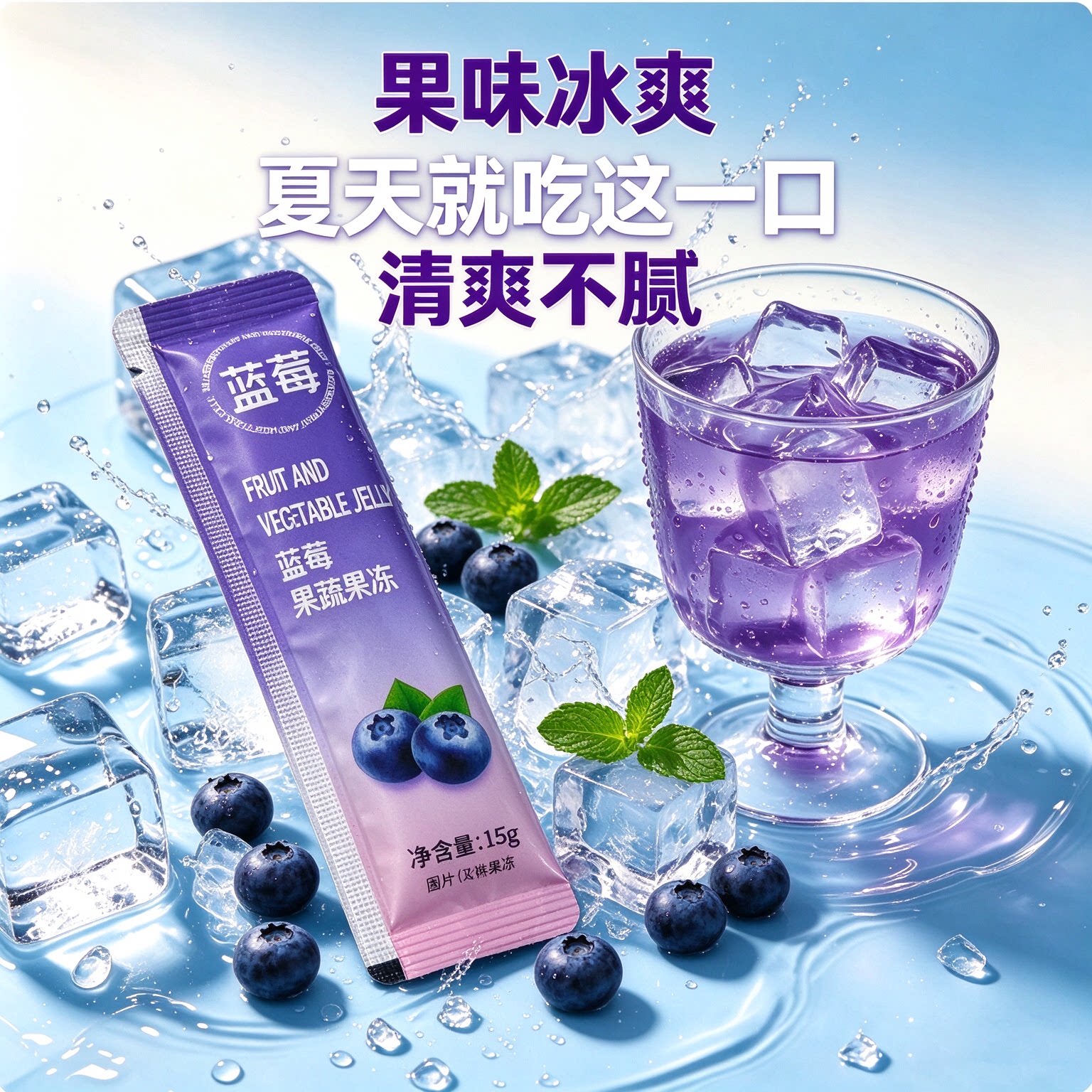 蓝莓酵素果冻益生元清排宿肠便健身0脂肪复合水果白芸豆低脂