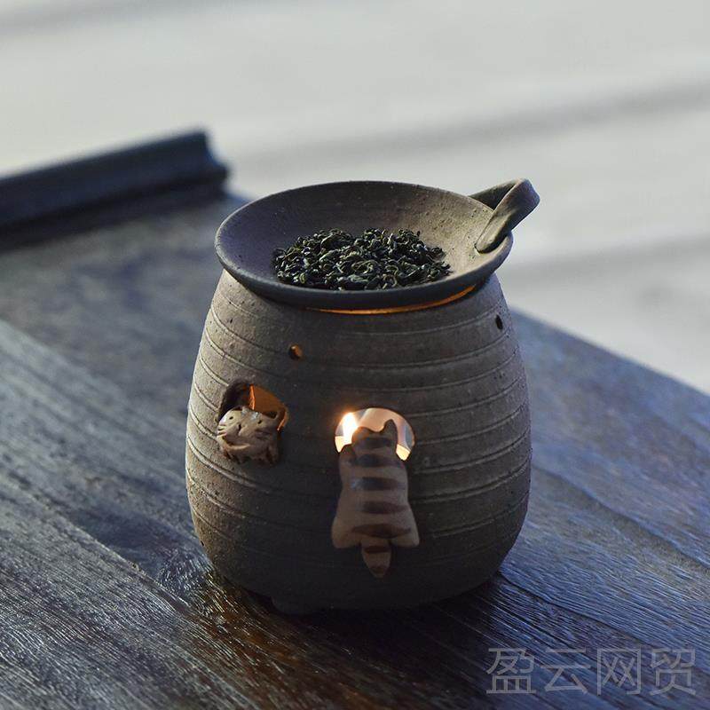 正品烧现货 日本原进口常装滑爬爬猫烤香炉 茶提神醒脑香薰炉陶瓷,餐饮具,茶道/香炉,淘宝优惠券,粉丝福利购,淘宝优惠卷