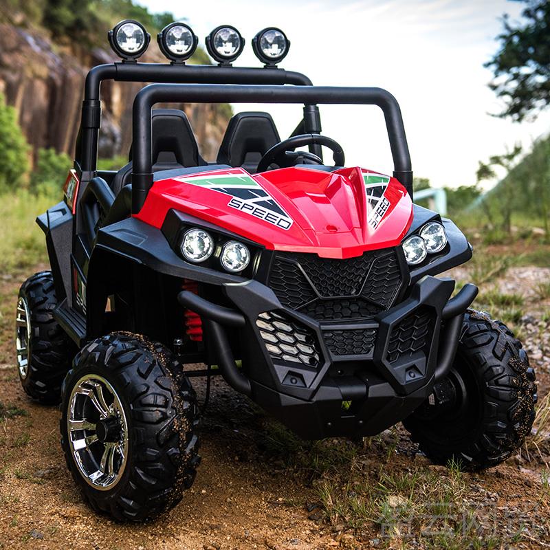 正品双儿男童人电动驱汽车四轮四超大宝宝玩具越野车女孩可坐人带