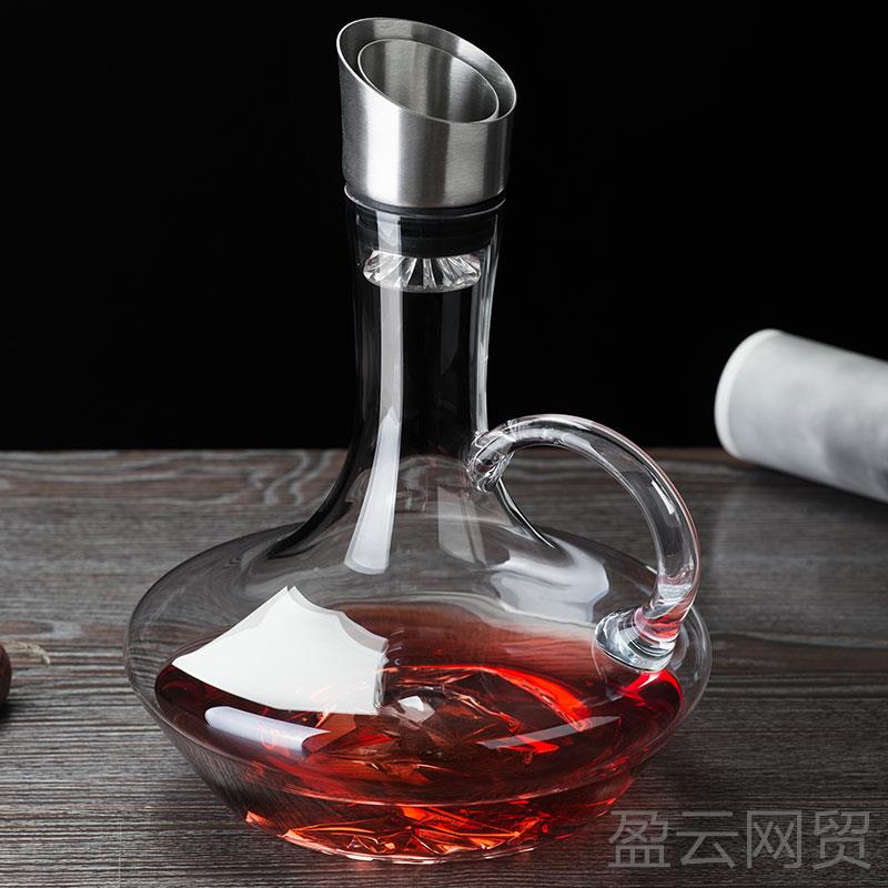 正品醒酒器送红酒杯2个 欧式布式水晶酒快速醒瀑器个创性意家用套