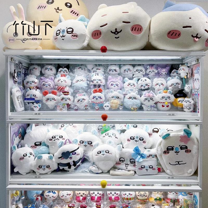 手办展示柜二次元周边痛柜透明展示架盲盒娃娃带灯亚克力展示盒