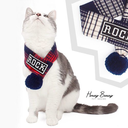 Honeybunny осень и зимний питомец с длинным шарфом золотые волосы собачья кошачья волосы клетчатые крабовые украшения