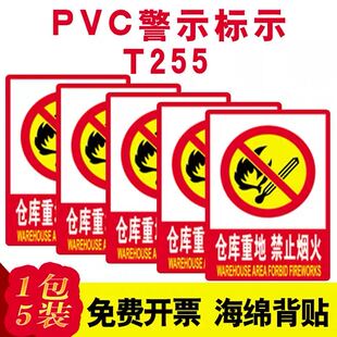 仓库重地禁止烟火禁止吸烟标志牌仓库重地闲人免进安全生产人人有责标识牌灭火器放置点消火栓使用方法警示牌